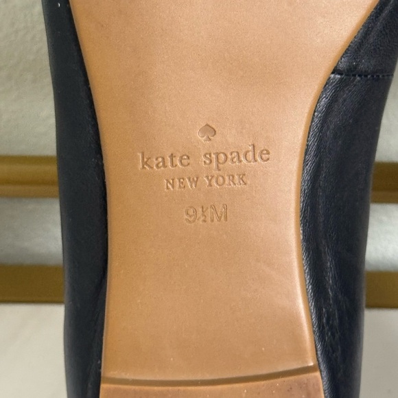 Kate Spade New York Wallace Bow Cap Toe Ballet Flats Black & White Size 9.5 - Picture 11 of 13